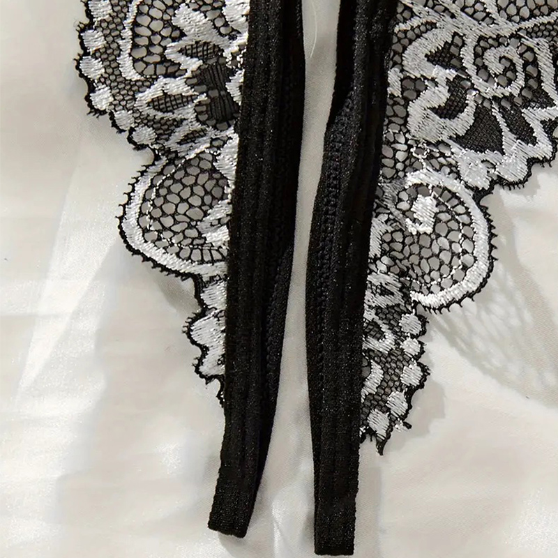 Lencería de encaje negra sin e - Sheer Bra Lace reseña y precio