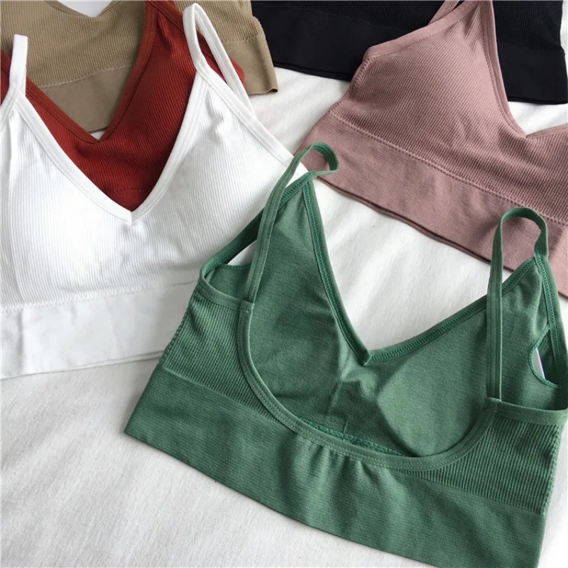 Tops cortos sexis para mujer,  - T Shirt Bra Seamless reseña y precio